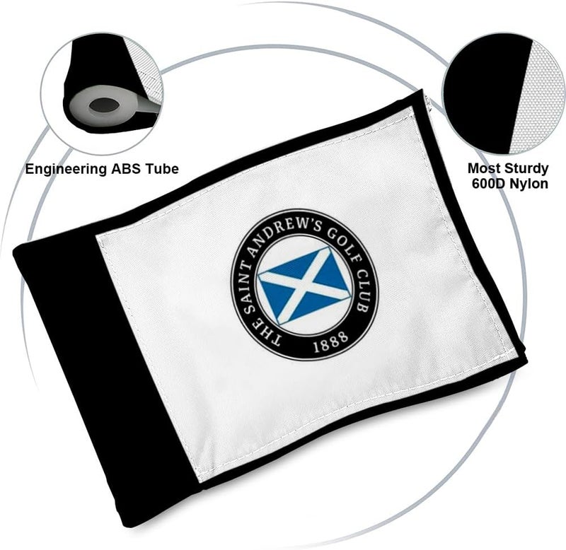 2BUT Saint Andrews Golf Club Golf Pin USGA Flag Practic Putting Green Golf Flag For Backyard Garden Double-Sewn 600D Nylon Miniature Pin Flag Regulation Tube Flag(8"x6") - Image 3